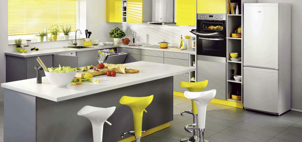 Yellow and gray kitchen ideas you can try this Spring